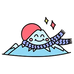 手绘-可爱装饰动作贴纸SVG-雪山