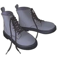 灰黑色时尚男鞋马丁靴