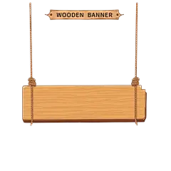 常规内容-边框系列插画风吊绳木板边框元素