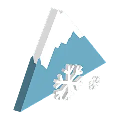 手绘-自然元素贴纸2.5D-雪山