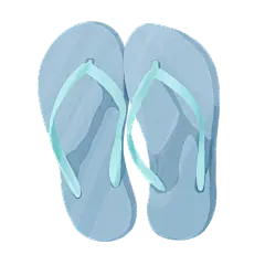 手绘-夏天季节元素贴纸svg-拖鞋