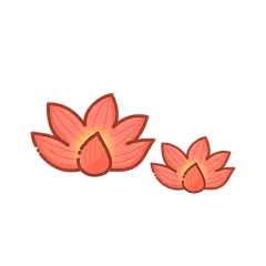卡通感中元节花元素贴纸