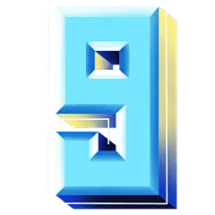 手绘-科技感数字贴纸-9