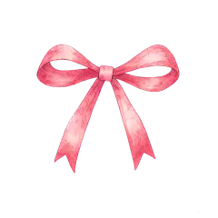 装饰系列插画感短飘带领结元素