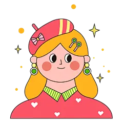 卡通女生元素