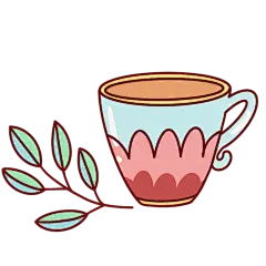 手绘-可爱生活氛围贴纸-茶杯