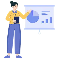 扁平-会议解说人物插画6