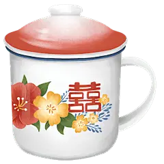 卡通-民国风元素-茶杯
