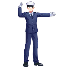 指挥交通通行的警察叔叔