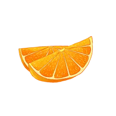 卡通感端午节橙子元素贴纸