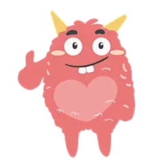SVG-扁平可爱小怪兽贴纸