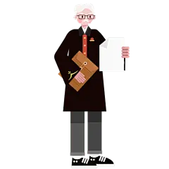 扁平-法官职业形象元素-SVG1