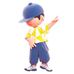 3D男生元素贴纸