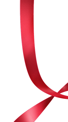 装饰系列写实促销感红色交叉丝带彩带元素