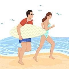 夏天大尺寸氛围贴纸1