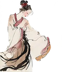 中国风通用古风水墨人物元素素材