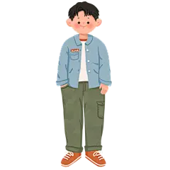 手绘-时尚穿搭人物插画贴纸8