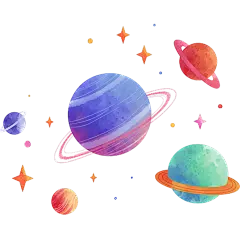 宇宙系列插画圆点星球