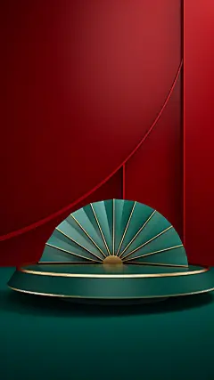 3D三维立体国潮背景
