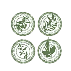 常规内容-植物系列绿色职务图标元素组合