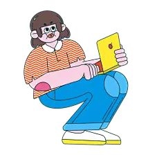 手绘-孟菲斯人物贴纸