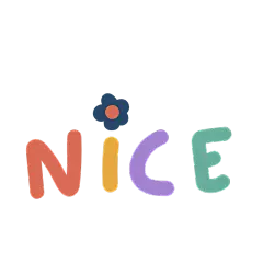 手绘-色块元素贴纸-NICE