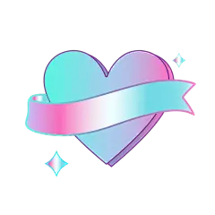 手绘-镭射潮酷主题-心形