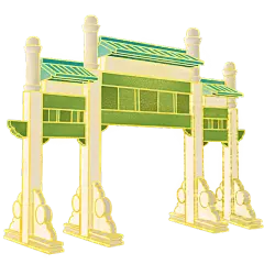 城门建筑贴纸