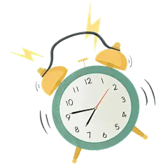 【微商】手绘营销9月你好闹钟贴纸