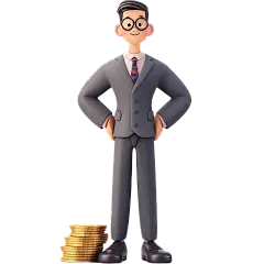 通用软3D立体银行保险销售金融人物贴纸