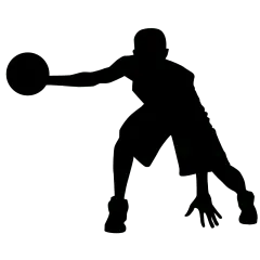篮球人物剪影贴纸-SVG1