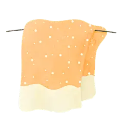 水彩风-浴室元素-澡巾