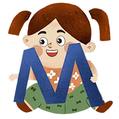 手绘-婴儿语言学习元素-M