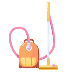 撞色吸尘器家居生活贴纸-SVG9