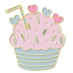 烫金闪片可爱小贴纸-手绘