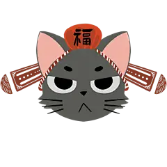 扁平和风挡脸可爱贴纸-猫3