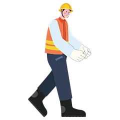 矢量风-扁平素材-工人
