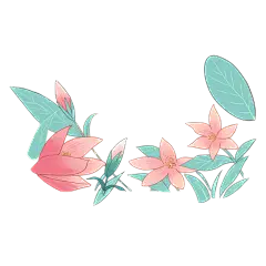 卡通感护士节花元素贴纸