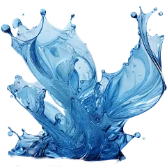 蓝色水花元素