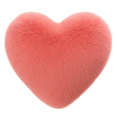 装饰系列写实感毛绒桃粉色爱心元素
