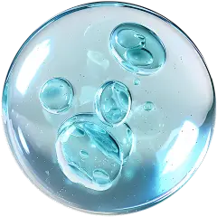 特效通用蓝色水珠精华分子元素素材