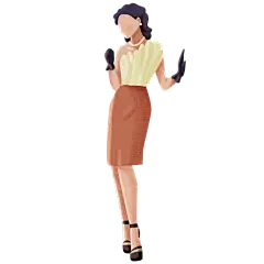 手绘-民国风人物插画贴纸-歌女