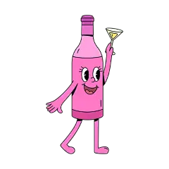 橡皮管风格酒瓶元素贴纸