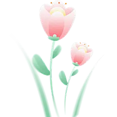 植物系列弥散风可爱感盛开春夏花朵元素