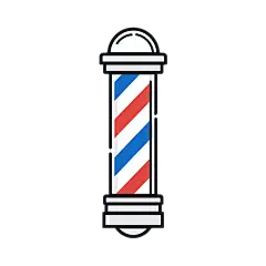 常规内容-图标系列扁平风理发店灯箱元素