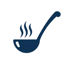 常规内容-图标系列扁平风蓝色汤勺元素