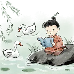 国学场景大尺寸贴纸2