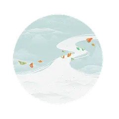 中国风-风景贴纸-山水