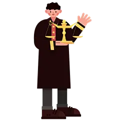 扁平-法官职业形象元素-SVG8