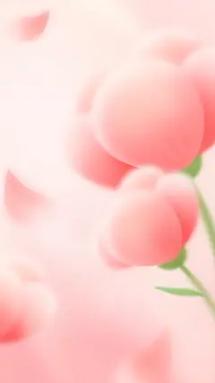 春分朦胧感模糊渐变光影花朵背景